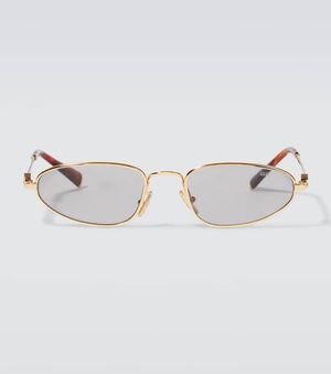 Miu Miu Ovale Sonnenbrille - Mettallic