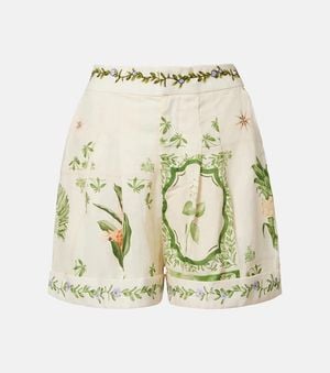 Agua Bendita Bermudas Rommy De Lino Floral - Neutro