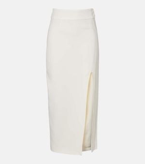 Victoria Beckham Midirock Aus Twill - Weiß