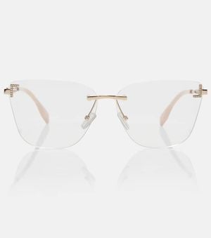 Fendi Cat-Eye-Brille First Crystal - Natur