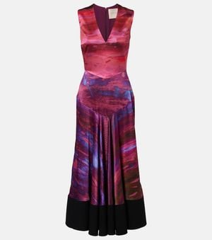 ROKSANDA Printed Midi Dress - Purple