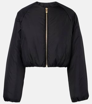 Alaïa Puffer Cropped Jacket - Black