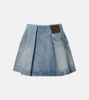 Loewe Deconstructed Denim Miniskirt - Blue