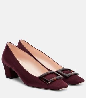 Roger Vivier Belle Vivier 45 Suede Pumps - Red