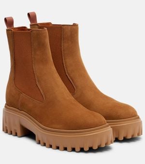 Hogan H700 Suede Chelsea Boots - Brown