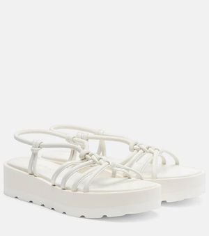 Gianvito Rossi Plateausandalen Hebe Aus Leder - Weiß