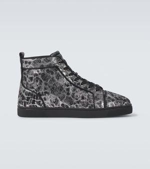 Christian Louboutin High-Top Sneakers Louis Aus Leder - Schwarz