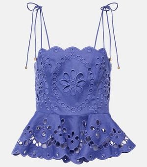 Zimmermann Top With Ruffle - Blue