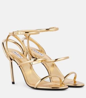 Alaïa Sandalen Strappy Aus Metallic-Leder - Mettallic