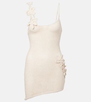 Bananhot Maris Floral-Applique Minidress - Natural