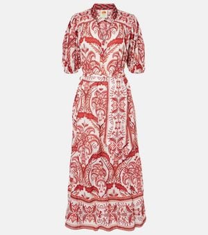 FARM Rio Tropical Cameo Off Maxi Dress - Red