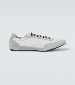 Prada Sneakers Collapse Aus Re-Nylon Und Veloursleder - Mettallic