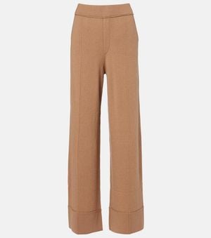 Jardin Des Orangers High-Rise Wool And Cashmere Wide-Leg Trousers - Brown