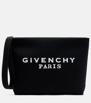 Givenchy Pochette En Toile A Logo - Noir