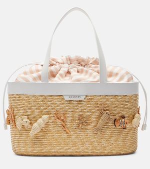 Aquazzura Tote Marea Aus Rattan - Natur