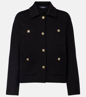 Max Mara Armonioso Cotton-Blend Jersey Jacket - Black