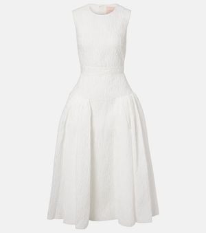 ROKSANDA Bridal Aya Cloque Midi Dress - White