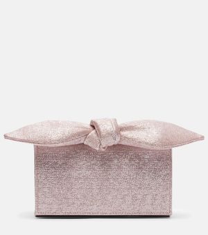 Aquazzura Clutch Bow Tie Mini Aus Twill - Pink