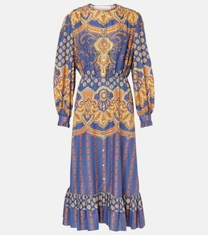 Valentino Voyage Imaginaire Cotton Shirt Dress - Blue