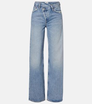 Agolde Wide-Leg Jeans Arc Criss Cross - Blau