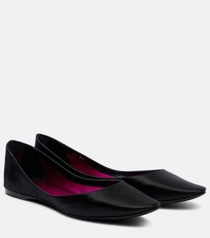 Saint Laurent Ballerines Lou En Crepe De Satin - Noir