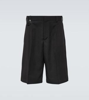 Jacquemus Bermudas Le Short Melo De Lana - Negro