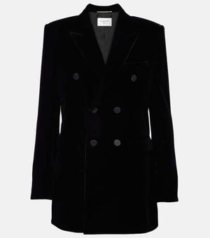 Saint Laurent Velvet Blazer - Black