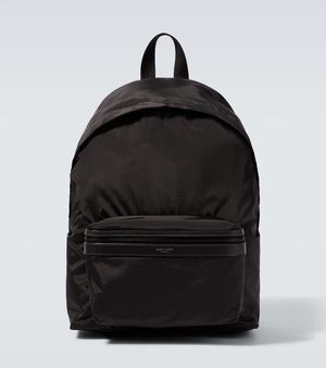 Saint Laurent Rucksack City Mit Leder - Schwarz