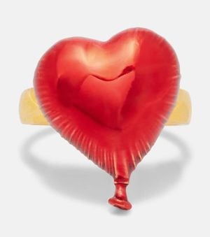Oscar de la Renta Heart Balloon Ring - Red