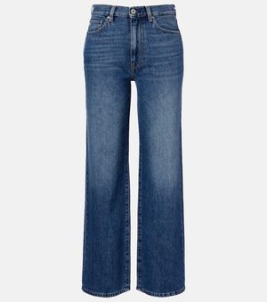 AG Jeans High-Rise Wide-Leg Jeans Kora - Blau