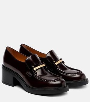 Tod's 60 Leather Loafer Court Shoes - Black