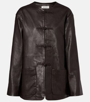 Rohe Jacke Marie Aus Leder - Schwarz
