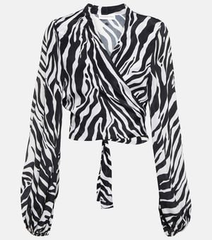 Alexandra Miro Bedrucktes Top Tabitha - Schwarz