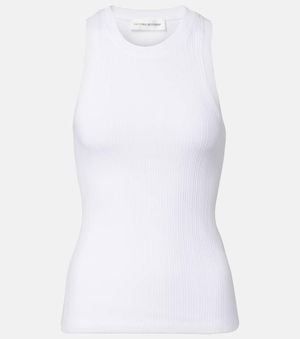 Victoria Beckham Top Aus Einem Baumwollgemisch - Weiß