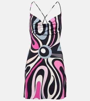 PUCCI Marmo Satin Slip Dress - Black