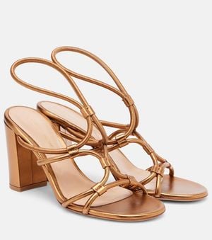 Gianvito Rossi Leather Sandals - Metallic