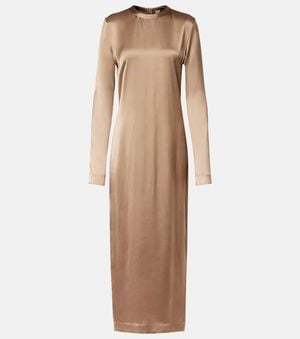 TOTEME Satin Maxi Dress - Natural