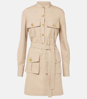 Givenchy 4G Cotton Poplin Minidress - Natural