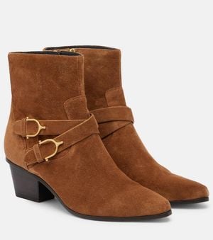Veronica Beard Ashby 50 Suede Ankle Boots - Brown