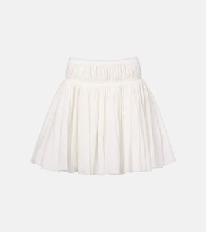 Alaïa Cotton And Linen Miniskirt - White