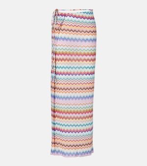 Missoni Zigzag Lame Wrap Skirt - White