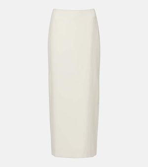 TOTEME Virgin Wool Maxi Skirt - White