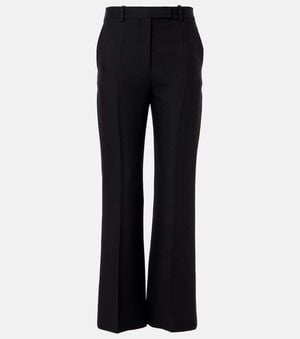 Loro Piana Nash Wool And Silk Straight Pants - Black