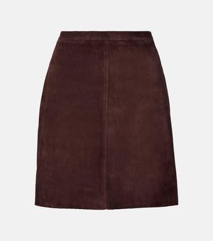 Stouls Minirock Lucie 22 Aus Veloursleder - Lila