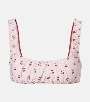 Montce Zoe Printed Bikini Top - Pink