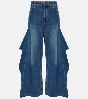 Burberry High-Rise Wide-Leg Jeans - Blue