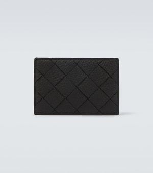 Bottega Veneta Kartenetui Intrecciato Aus Leder - Schwarz