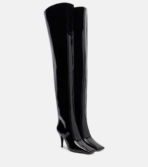 Stella McCartney Overknee-Stiefel Eve Aus Alter Mat - Schwarz