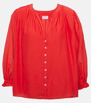 Velvet Mel Cotton And Silk Shirt - Red