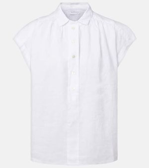 Velvet Elowen Linen Top - White